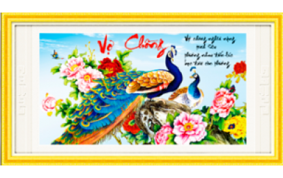 Tranh gắn đá Vợ chồng