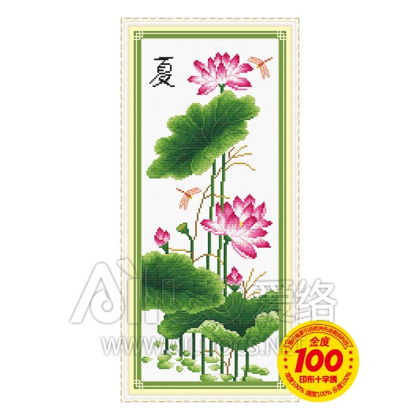 Tranh thêu chữ thập Ailuo Tứ quý Hạ 29702