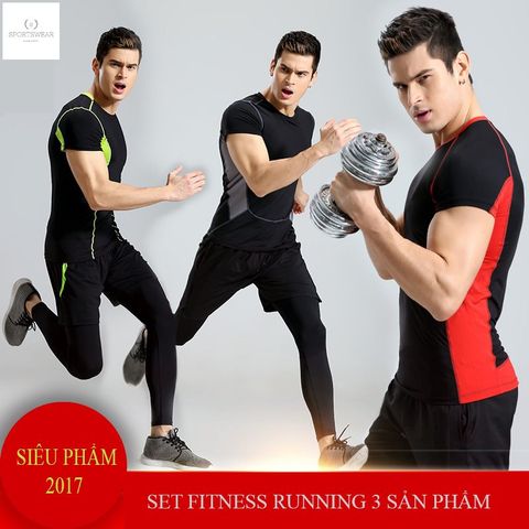  Set đồ thể thao fitness running 3 sản phẩm 