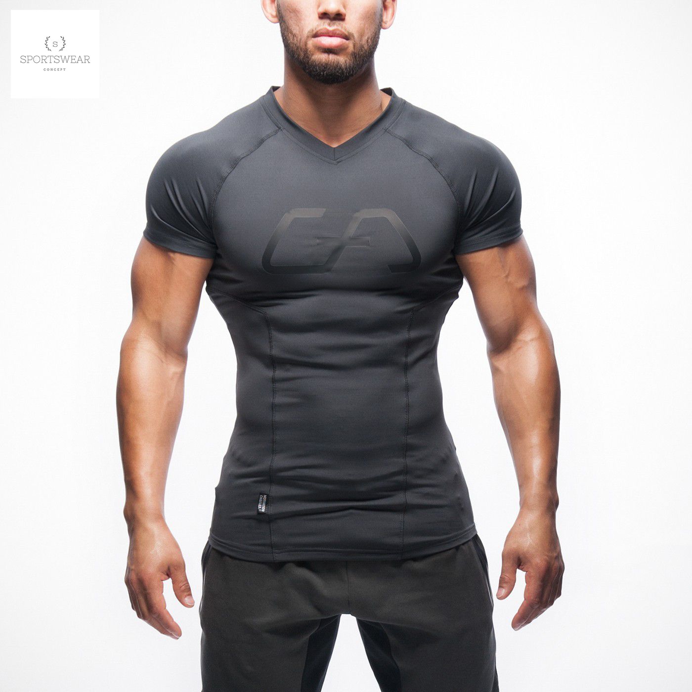 Áo tay ngắn tập GYM cao cấp GYM AESTHETICS (GA)