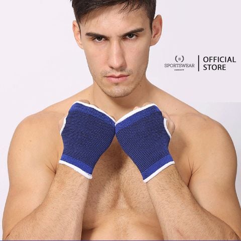  Găng tay tập vải dệt kim màu xanh Sportswear Concept bảo vệ an toàn tập luyện 
