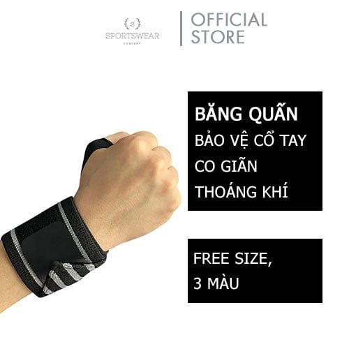 Dây đai đeo cổ tay tập gym, chơi thể thao cao cấp v3