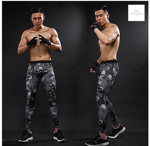  Quần dài combat tập gym thể thao ôm rằn ri Adhemar 