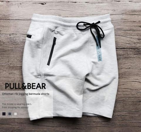  Quần short tập gym thể thao short thun nam Pull & Bear 