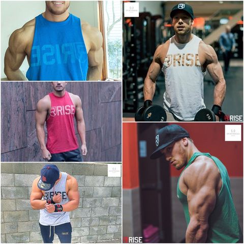  Áo tập gym ba lỗ Rise big logo 