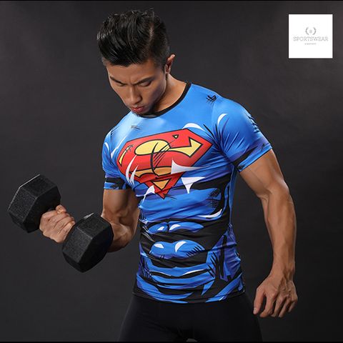  Áo tập gym thể thao Superman 