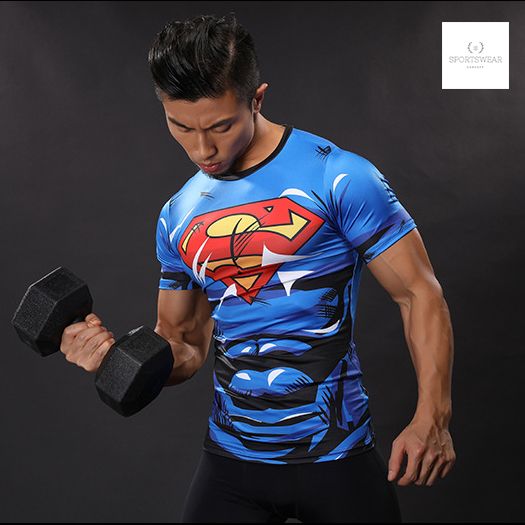 Áo tập gym thể thao Superman