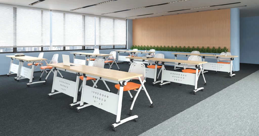 Bàn Training BHL241-14K Có ngăn, 1m4, ống Oval 30x60