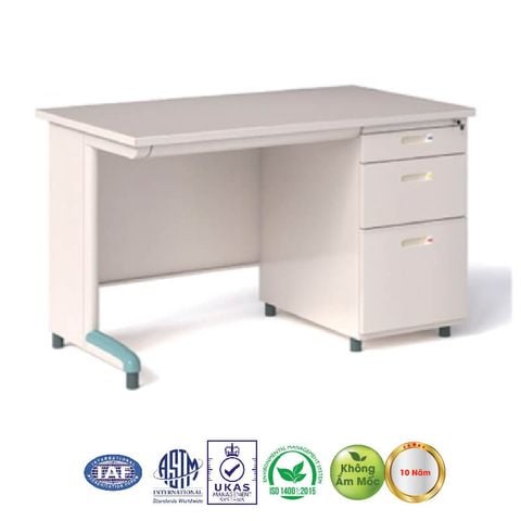 Bàn Sắt 1m4 Có Hộc BSS14HK1