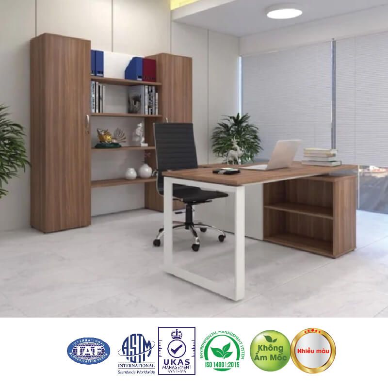 Bàn Lãnh Đạo  1m6 có tủ phụ 1906BLD09
