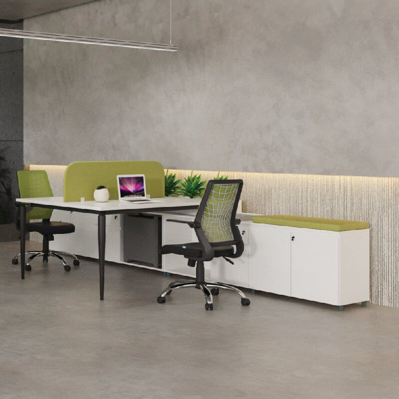Cụm Bàn Làm Việc 2 Người 241B12-H Có Tủ Phụ