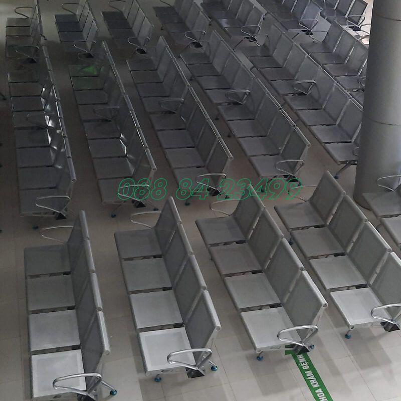 Ghế Phòng Chờ 4 Chỗ | GC06-4 | Thép Nhũ Bạc