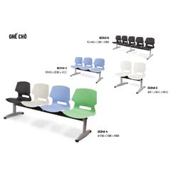 Ghế Chờ Nhựa 2 Chỗ GC248-2 nhiều màu