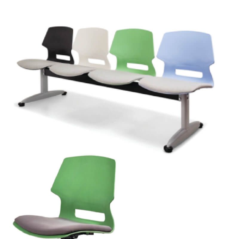 Băng Ghế Chờ Nhựa 2 - 5 Chỗ GC248B bọc đệm