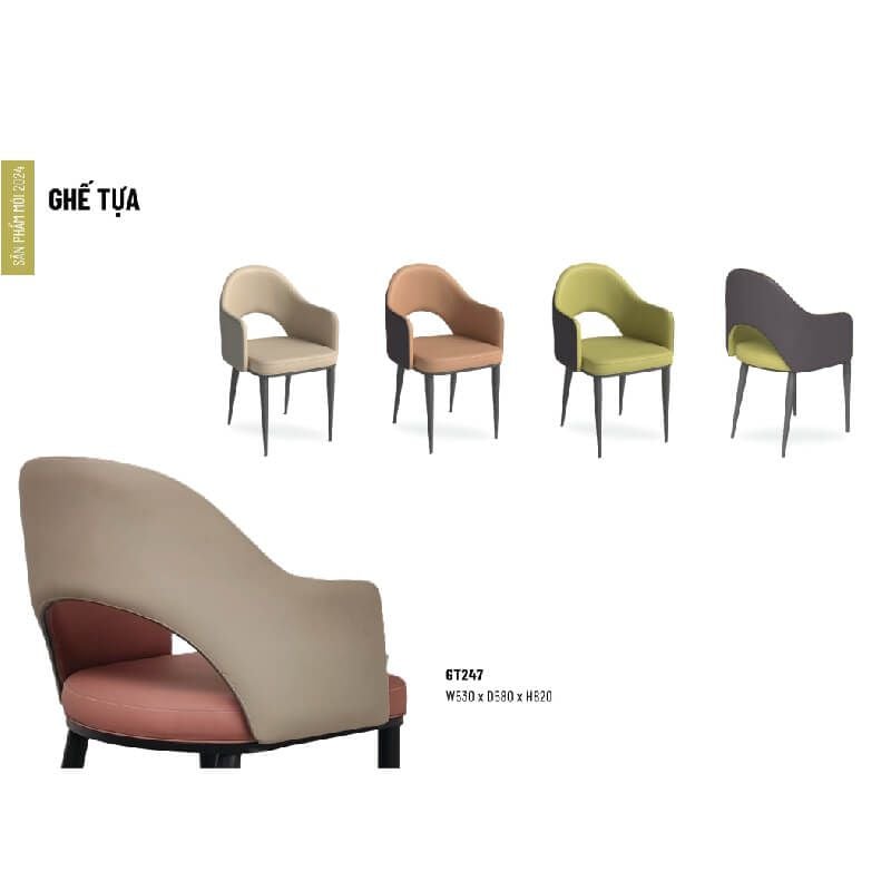Ghế Armchair GT247 Lưng Thép
