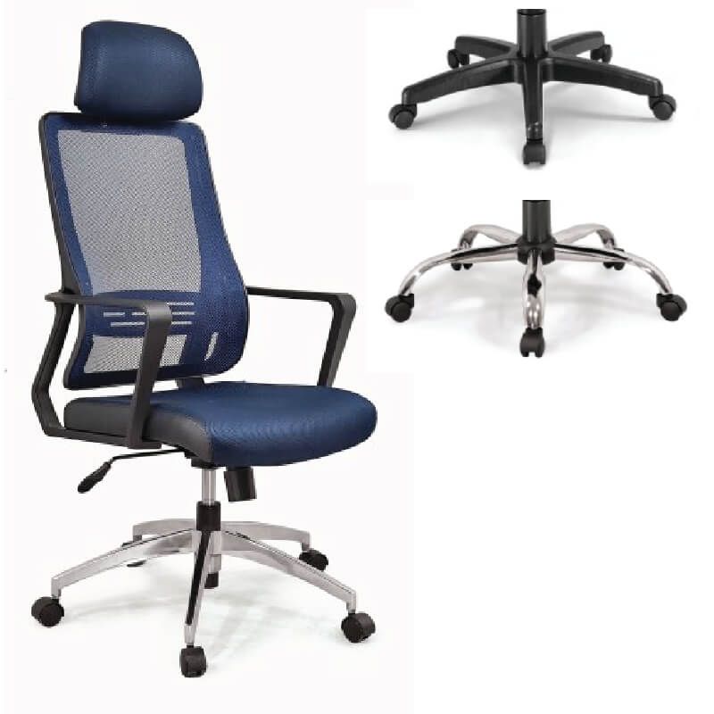 Ghế Lưới Lưng Cao GX245B Nhựa Đen, nhiều màu Lưới