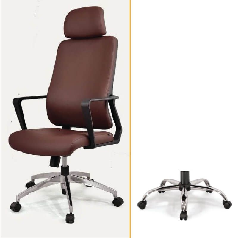 Ghế Da Cao Cấp GX246 nhiều màu, Nhựa Đen