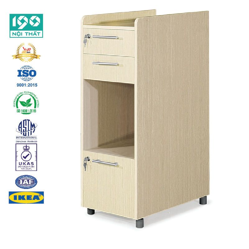 Hộc Gỗ, Tủ Phụ Cao 3 Ngăn Kéo HG08