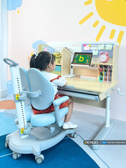 Bộ bàn học thông minh gỗ tự nhiên iSmart Klever K120