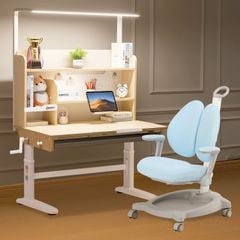 Bộ bàn học thông minh gỗ tự nhiên iSmart A12