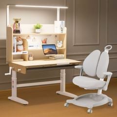 Bộ bàn học thông minh gỗ tự nhiên iSmart A12