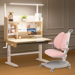 Bộ bàn học thông minh gỗ tự nhiên iSmart A12