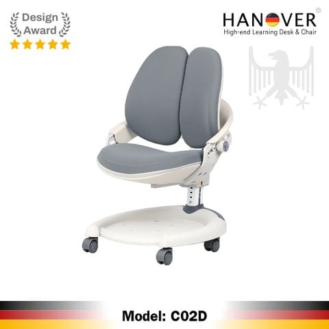  Ghế ngồi học chống gù Hanover C02D Grey Edition 