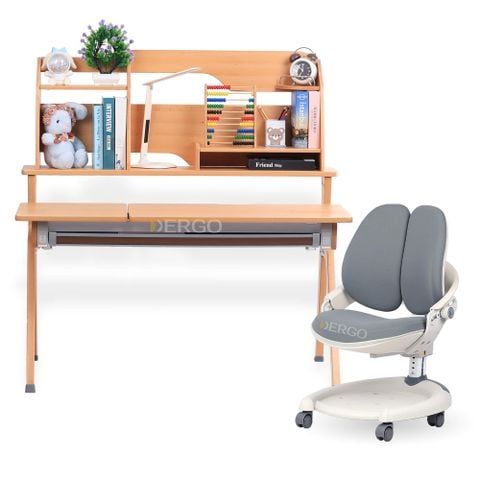  Bộ bàn học thông minh Cao Cấp Gỗ Tự Nhiên D21 - C02D 