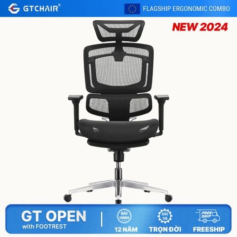  Ghế Công thái học Ergonomic GT Open (with Footrest) - New 2024 