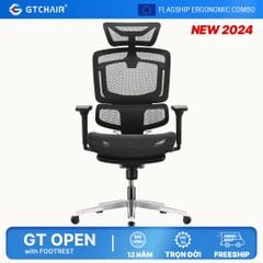 Ghế Công thái học Ergonomic GT Open (with Footrest) - New 2024