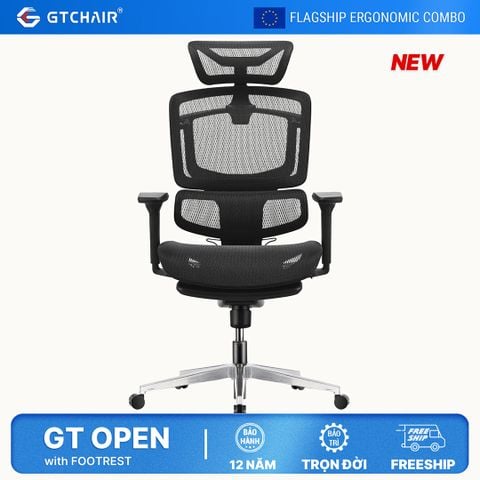  Ghế Công thái học Ergonomic GT Open (with Footrest) 