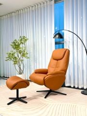 Sofa thư giãn chỉnh cơ da thật hiện đại Snow