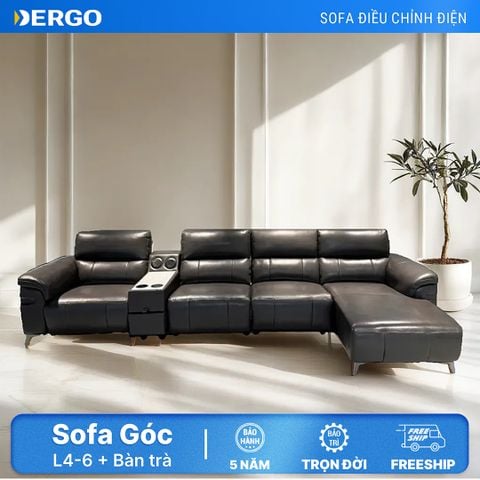  Sofa góc L4-6 chỗ, điều khiển điện, kèm bàn trà (góc trái hoặc phải) 