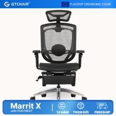 Ghế Công thái học Ergonomic GTChair Marrit X- Bản tay 5D (Footrest)