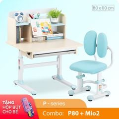 Bộ bàn học thông minh gỗ tự nhiên iSmart P80
