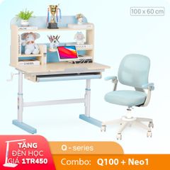 Bộ bàn học thông minh gỗ tự nhiên iSmart Q100