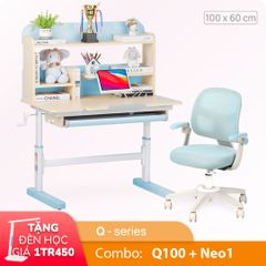 Bộ bàn học thông minh gỗ tự nhiên iSmart Q100