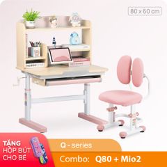 Bộ bàn học thông minh gỗ tự nhiên iSmart Q80