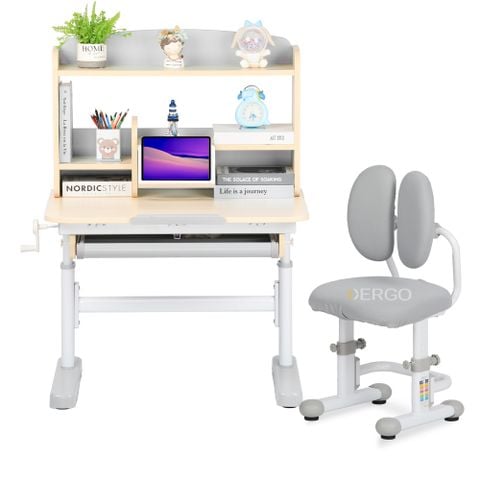  Bộ bàn học thông minh gỗ tự nhiên iSmart Q80 