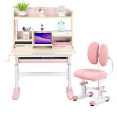 Bộ bàn học thông minh gỗ tự nhiên iSmart Q80