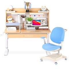 Bộ bàn học thông minh gỗ tự nhiên iSmart Super Star S120 Pro