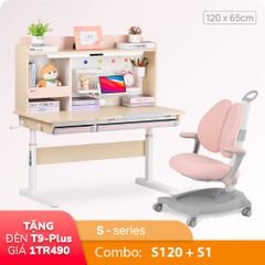 Bộ bàn học thông minh gỗ tự nhiên iSmart Super Star S120