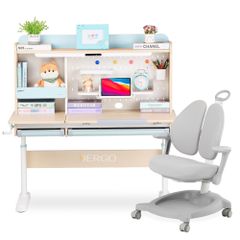 Bộ bàn học thông minh gỗ tự nhiên iSmart Super Star S120