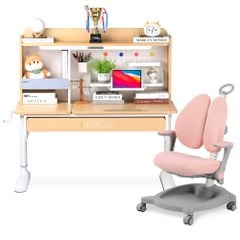 Bộ bàn học thông minh gỗ tự nhiên iSmart Super Star S120 Pro