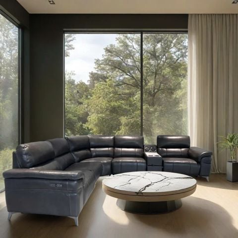  Sofa cỡ lớn U5 - 7 chỗ, điều khiển điện, kèm bàn trà 