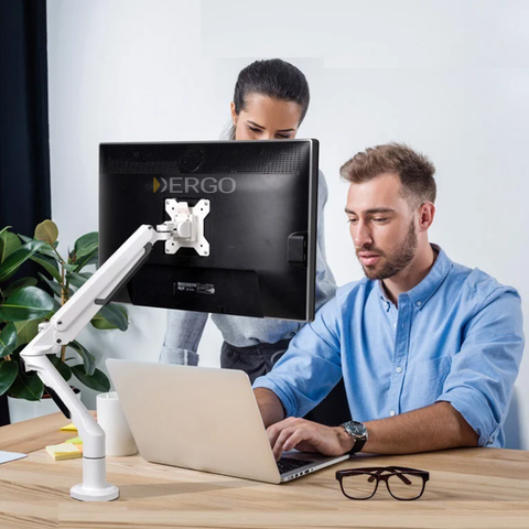  Giá treo màn hình tay đỡ màn hình đơn 17-36 inch - Flexispot MA8W (White) 