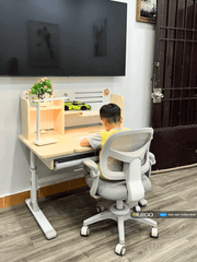 Bộ bàn học thông minh gỗ tự nhiên iSmart P100