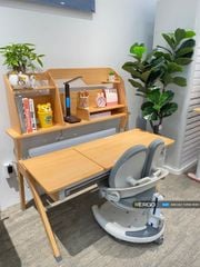 Bộ bàn học thông minh Cao Cấp Gỗ Tự Nhiên D21 - C02D