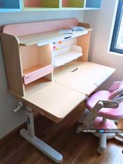 Bộ bàn học thông minh gỗ tự nhiên iSmart Super Star S120