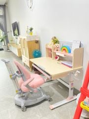 Bộ bàn học thông minh gỗ tự nhiên iSmart P100